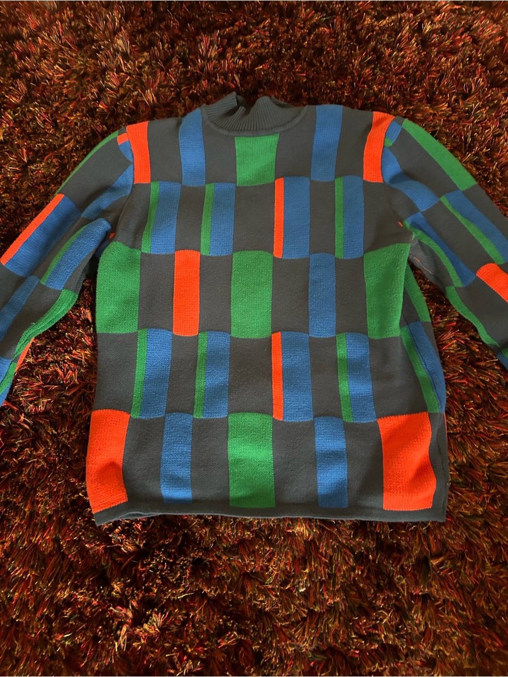 Bobo Choses Green, Blue & orange organic cotton Sweater